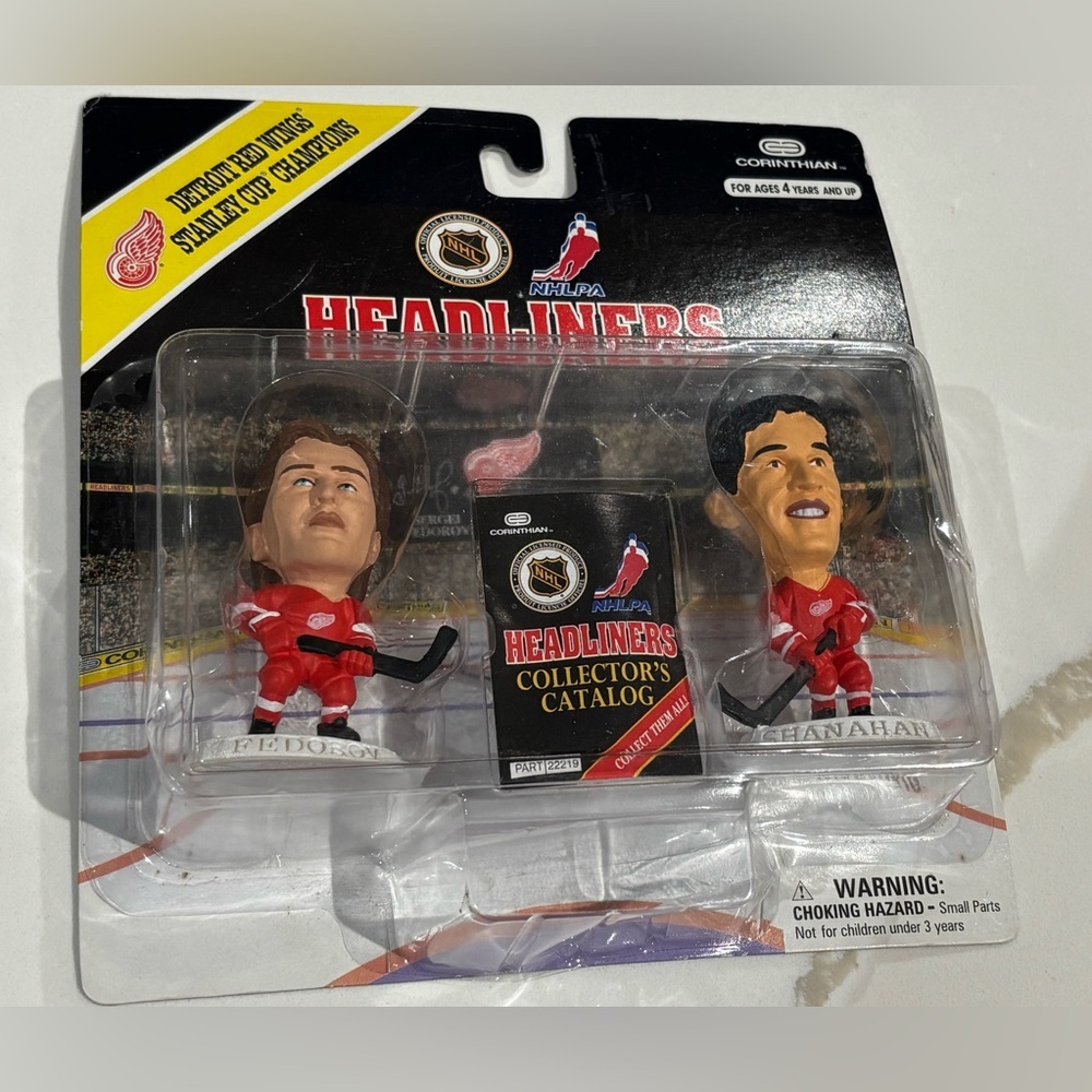 1997 SERGEI FEDOROV-BRENDAN SHANAHAN 2-Pak Headliners figures-Detroit Red Wings